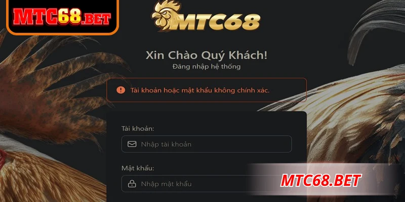 Lỗi đăng nhập MTC68 và cách xử lý nhanh