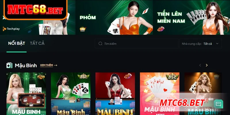 Game bài MTC68 là một điểm đến lý tưởng cho những ai yêu thích cá cược
